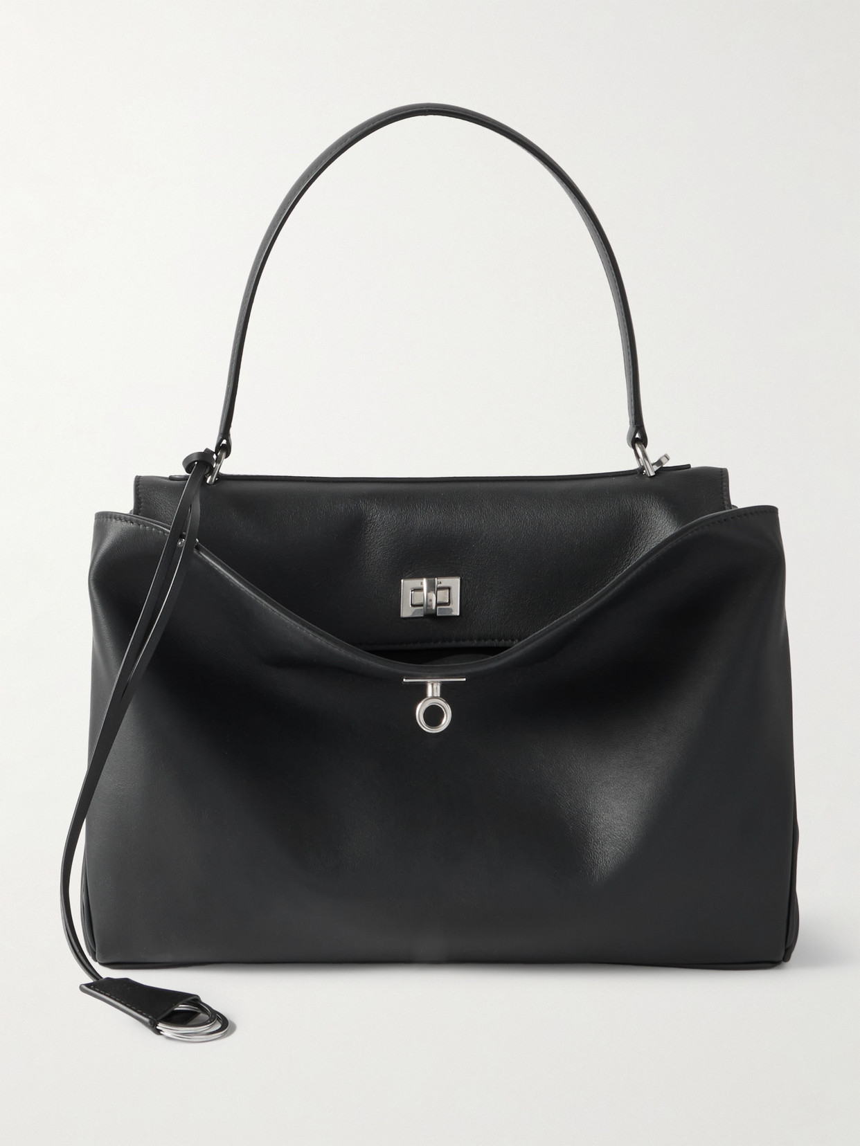 Balenciaga Smooth Black Calfskin Small Rodeo Bag Women In Black