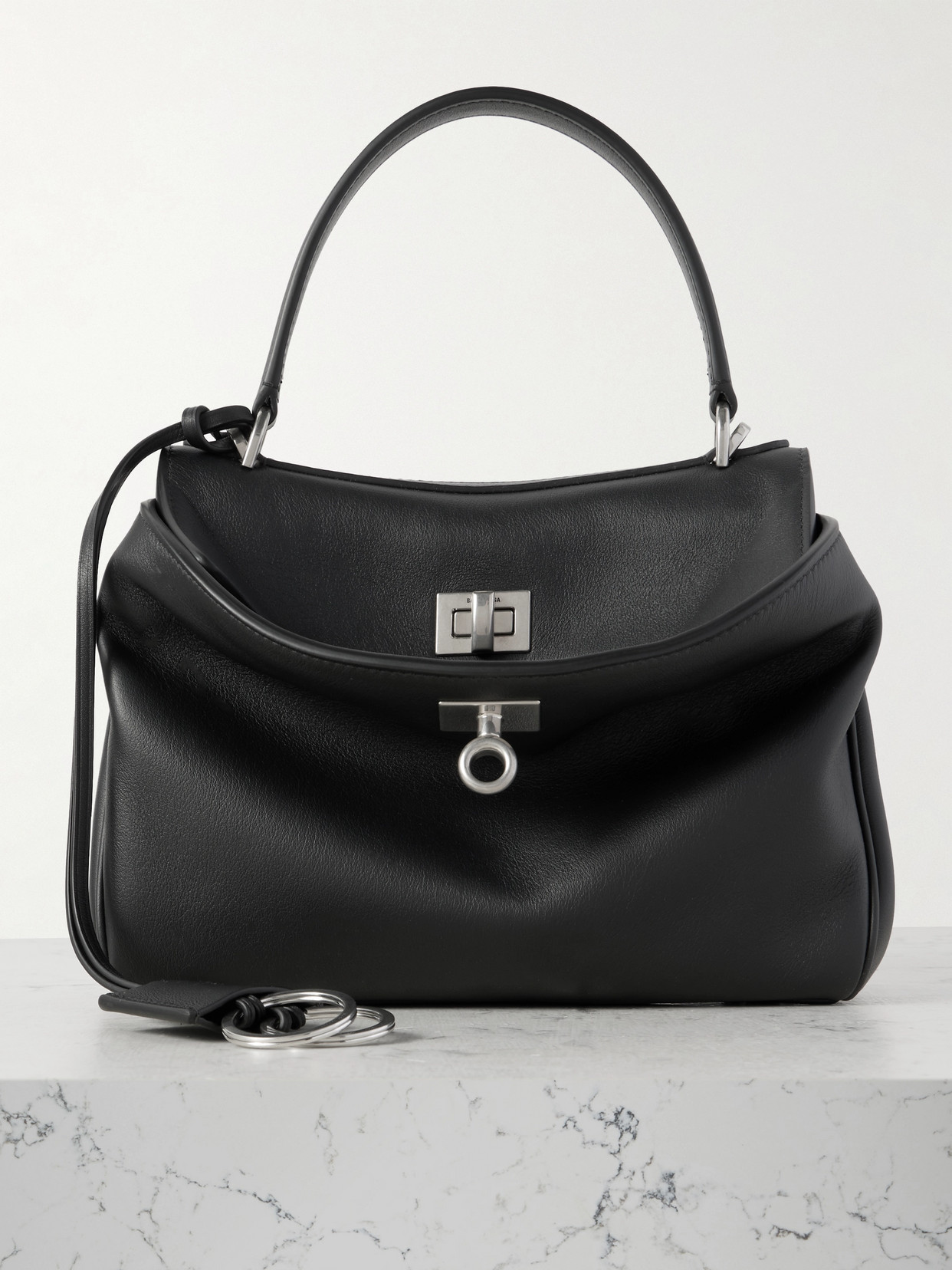 Balenciaga Rodeo Mini Leather Tote In Black