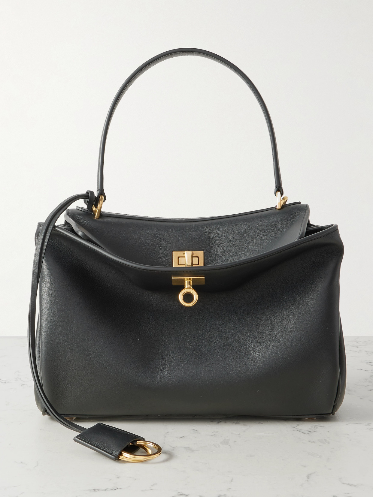 Balenciaga Rodeo Small Leather Tote In Black
