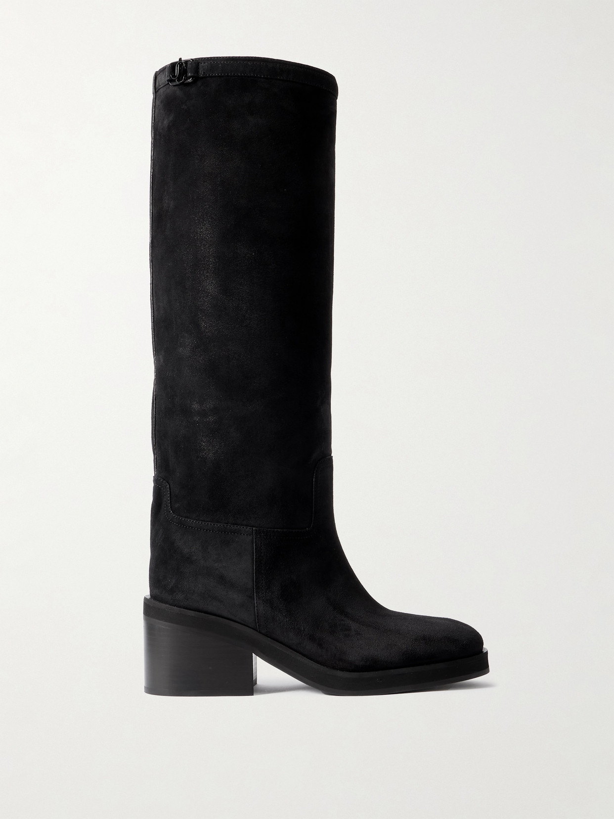 Jimmy Choo Yasmin 70 Suede Knee Boots In Black
