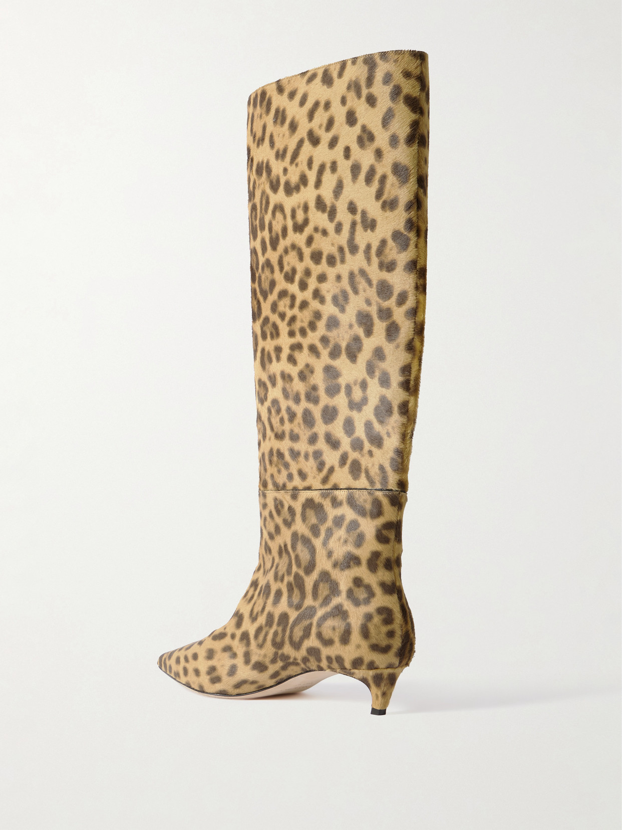 Jimmy Choo Maxima 35 Leopard-print Calf Hair Knee Boots In Multi