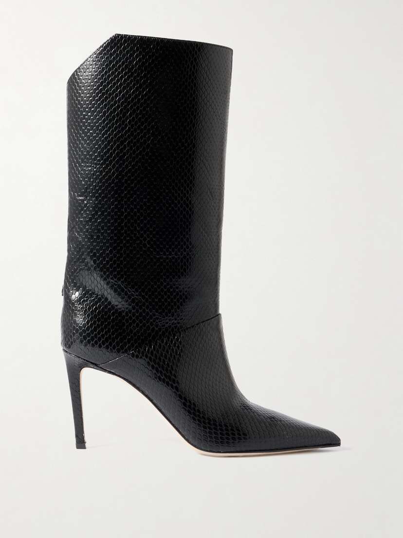 Jimmy Choo Beren 85 Snake-effect Leather Boots