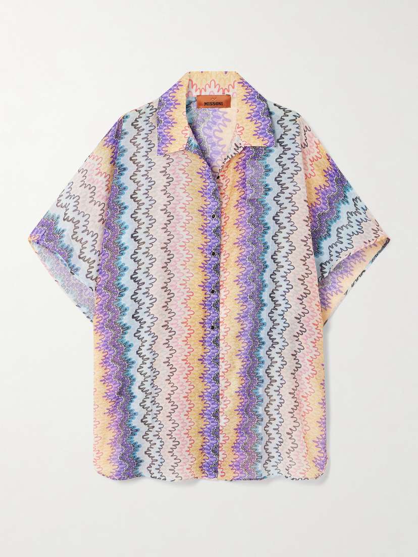 Missoni Printed Cotton And Silk-blend Shirt