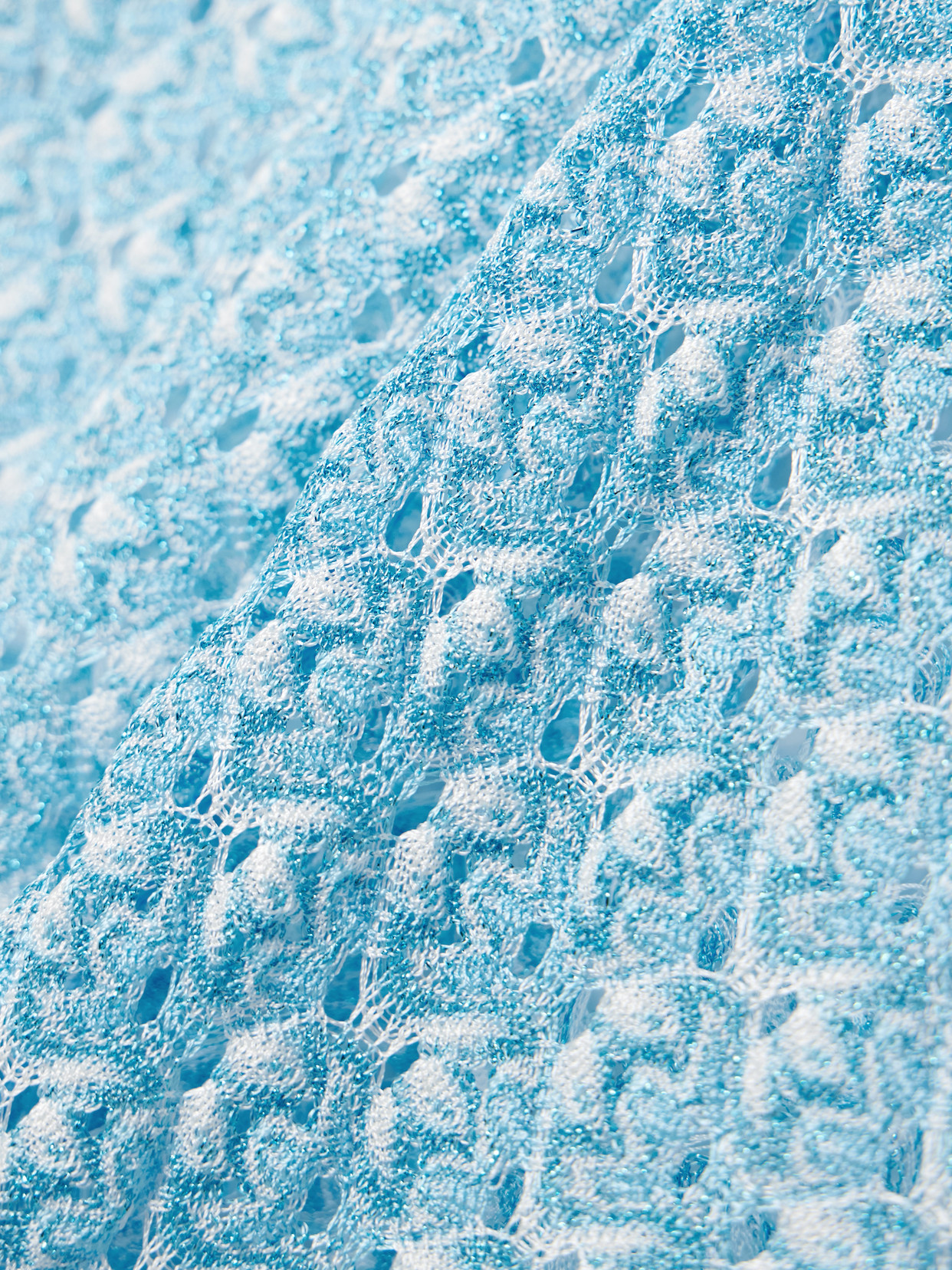 Missoni Metallic Crochet-knit Coverup In Blue