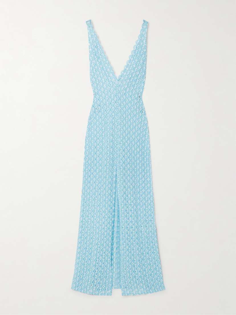 Missoni Metallic Crochet-knit Coverup