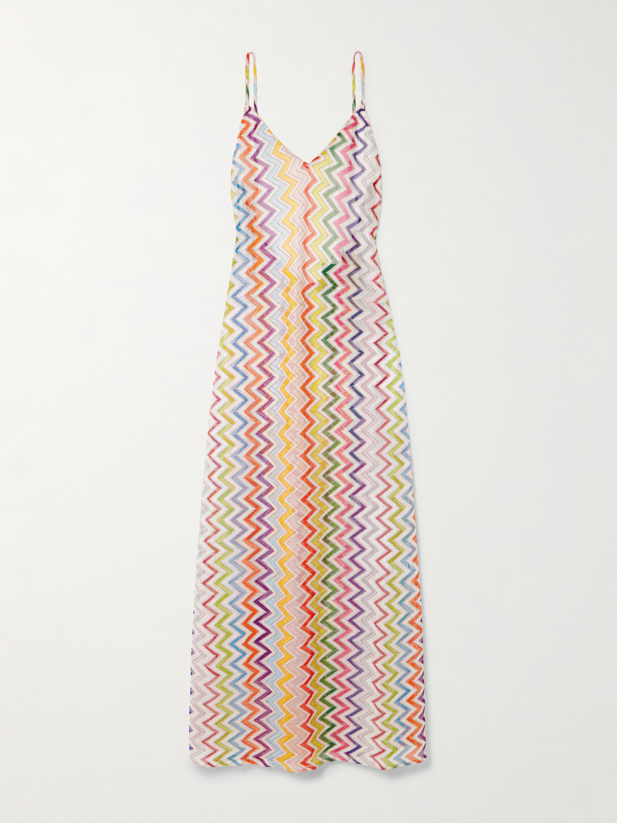 Missoni Striped Metallic Crochet-knit Maxi Dress