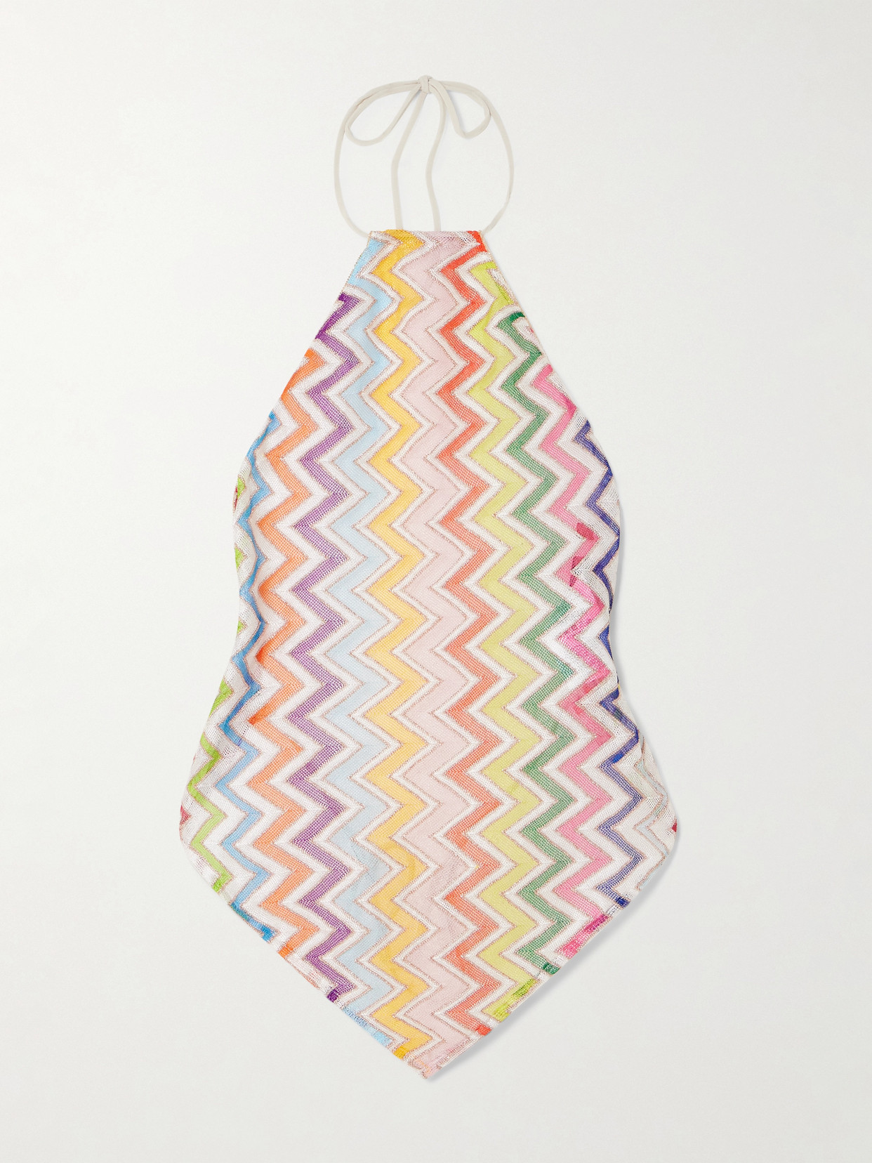 Missoni Striped Crochet-knit Halterneck Top