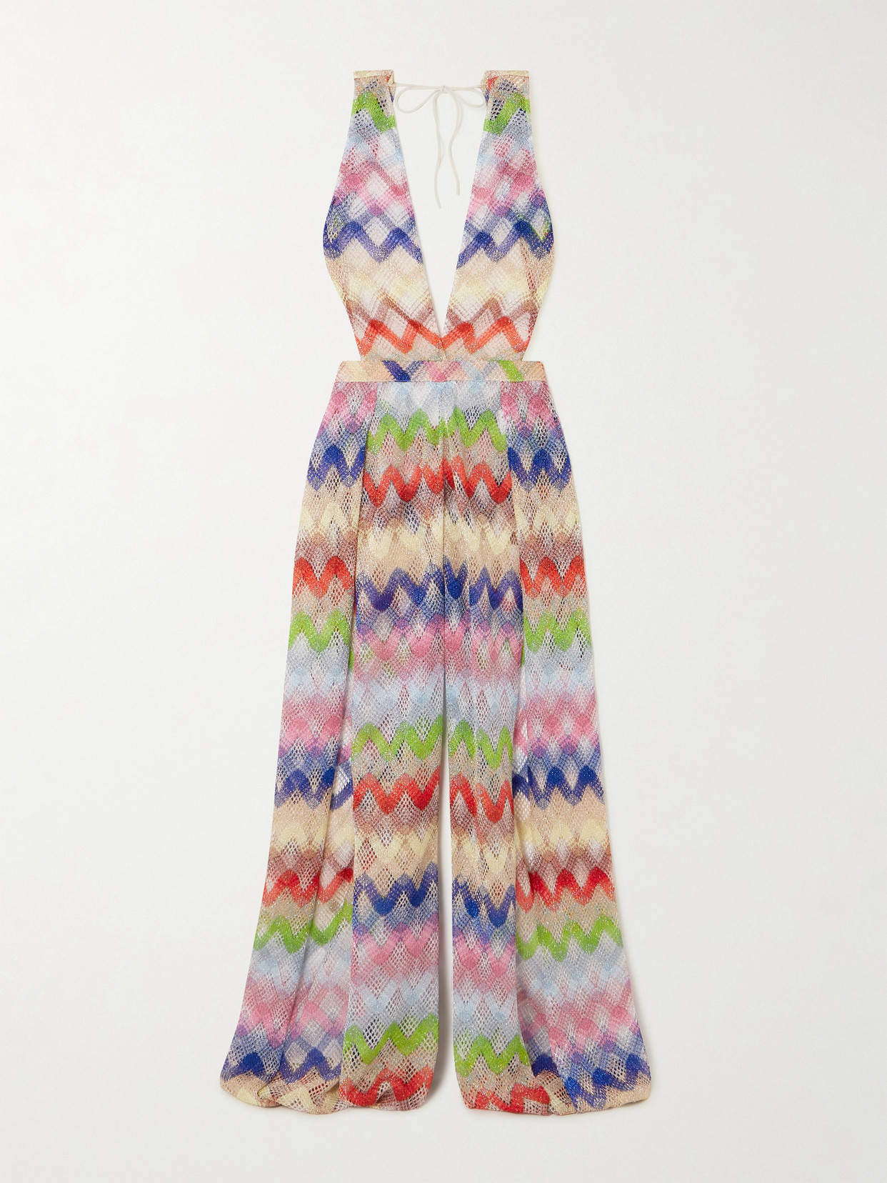 Missoni Metallic Crochet-knit Jumpsuit