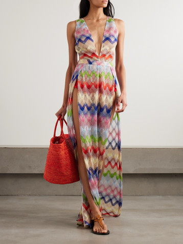 Missoni Metallic crochet-knit jumpsuit