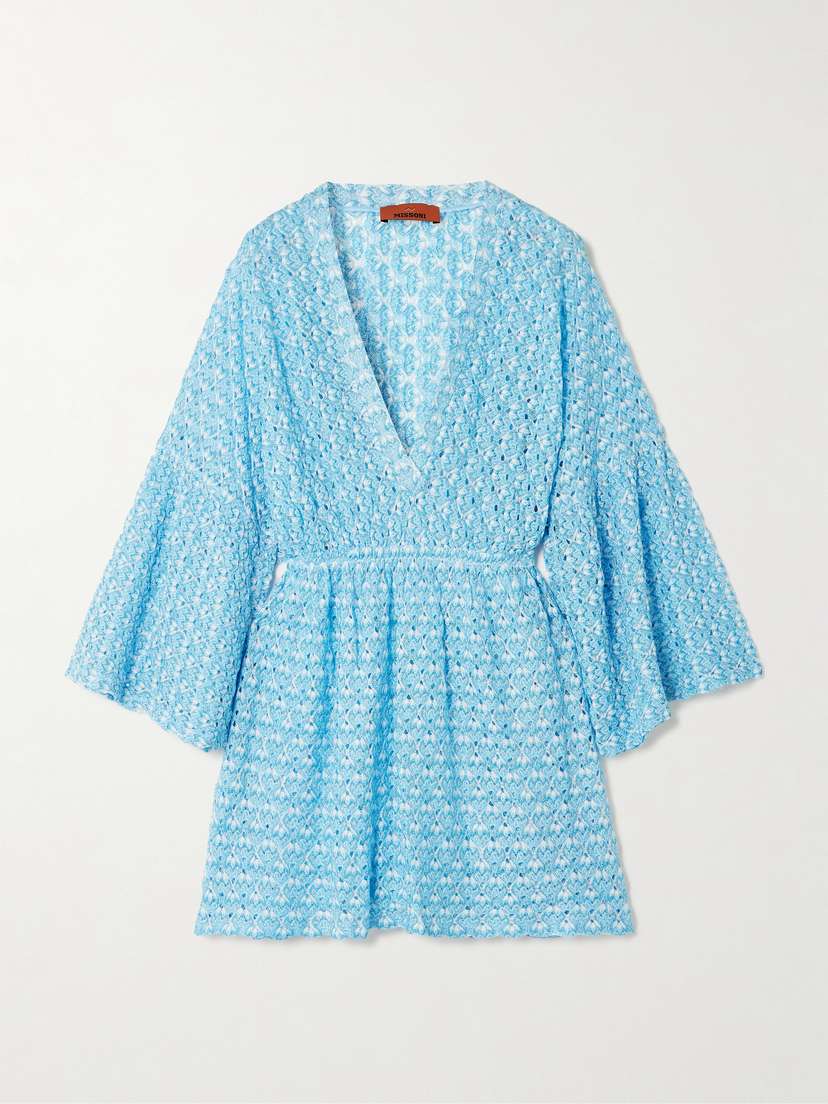 Missoni Mare Metallic Crochet-knit Kaftan