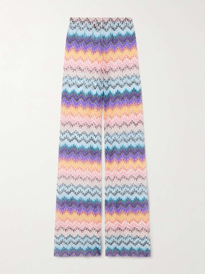 Missoni Printed Mesh Flared Pants