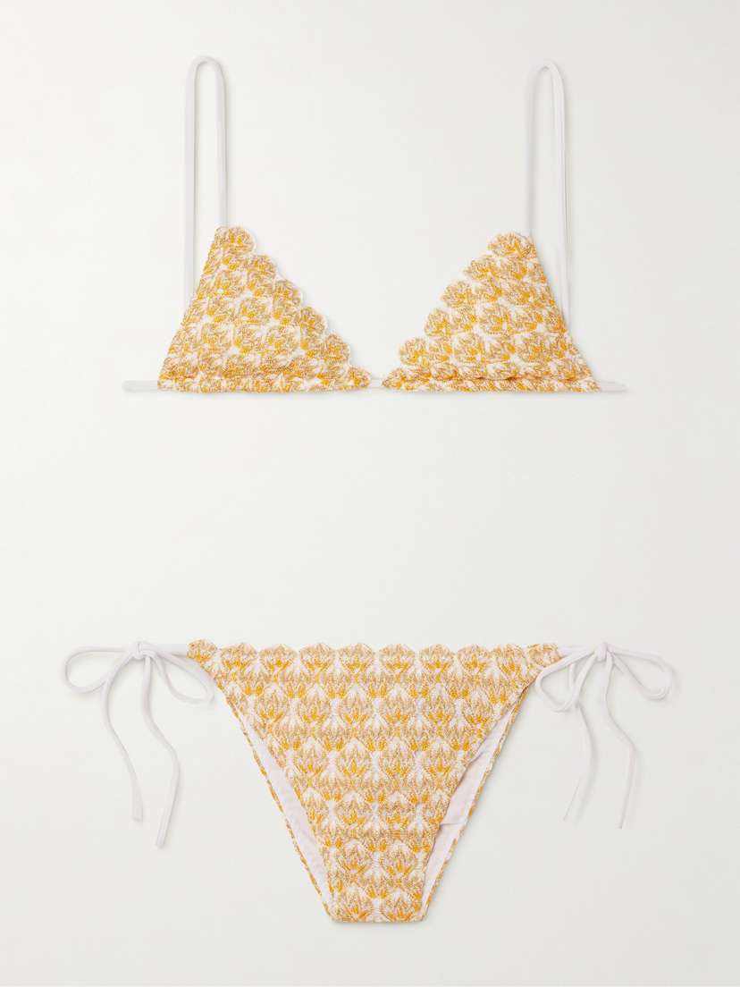 Missoni Mare Metallic Crochet-knit Bikini