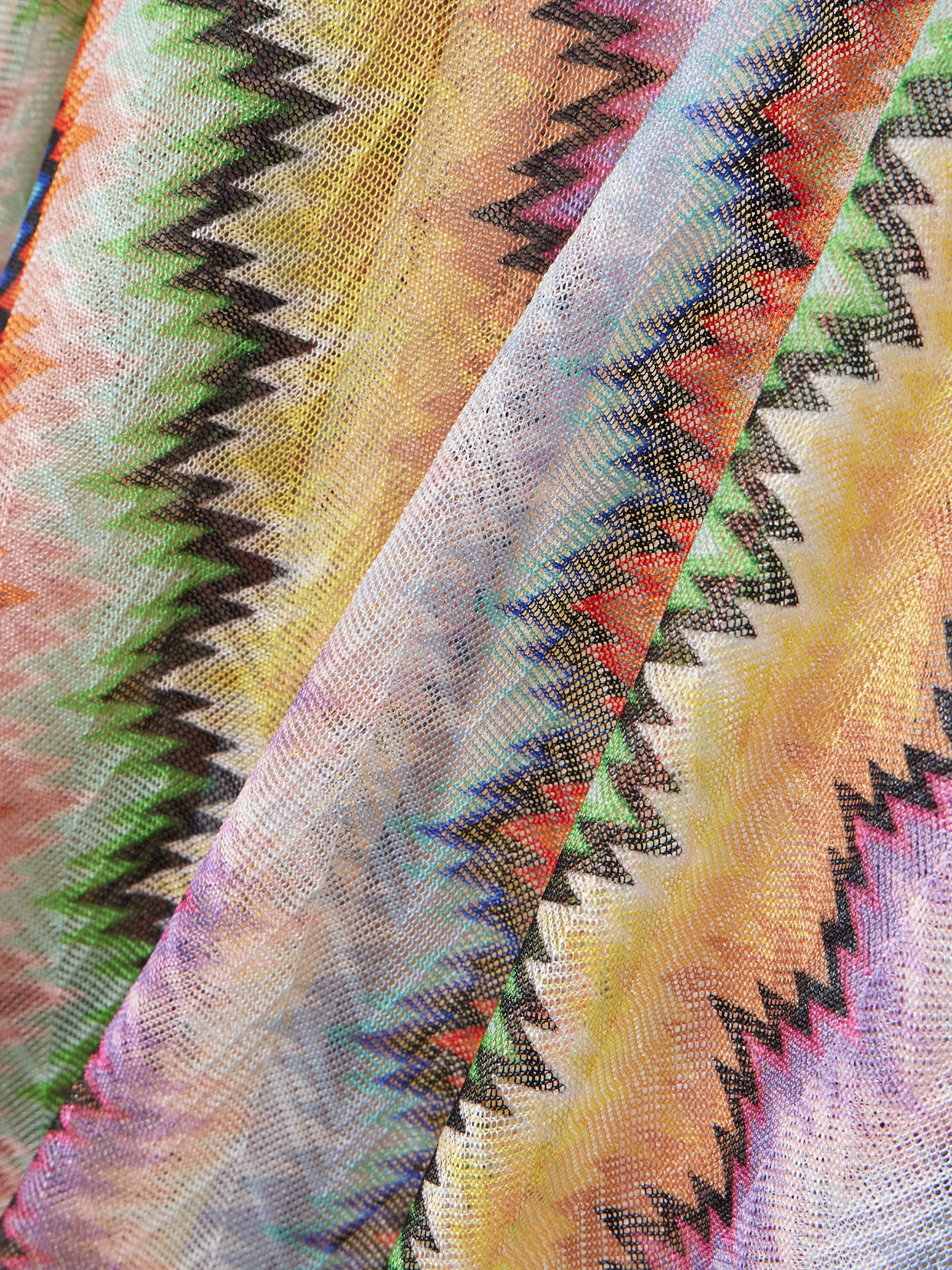 Missoni Mare Fringed Dégradé Stripes Crochet-knit Kaftan In Multi