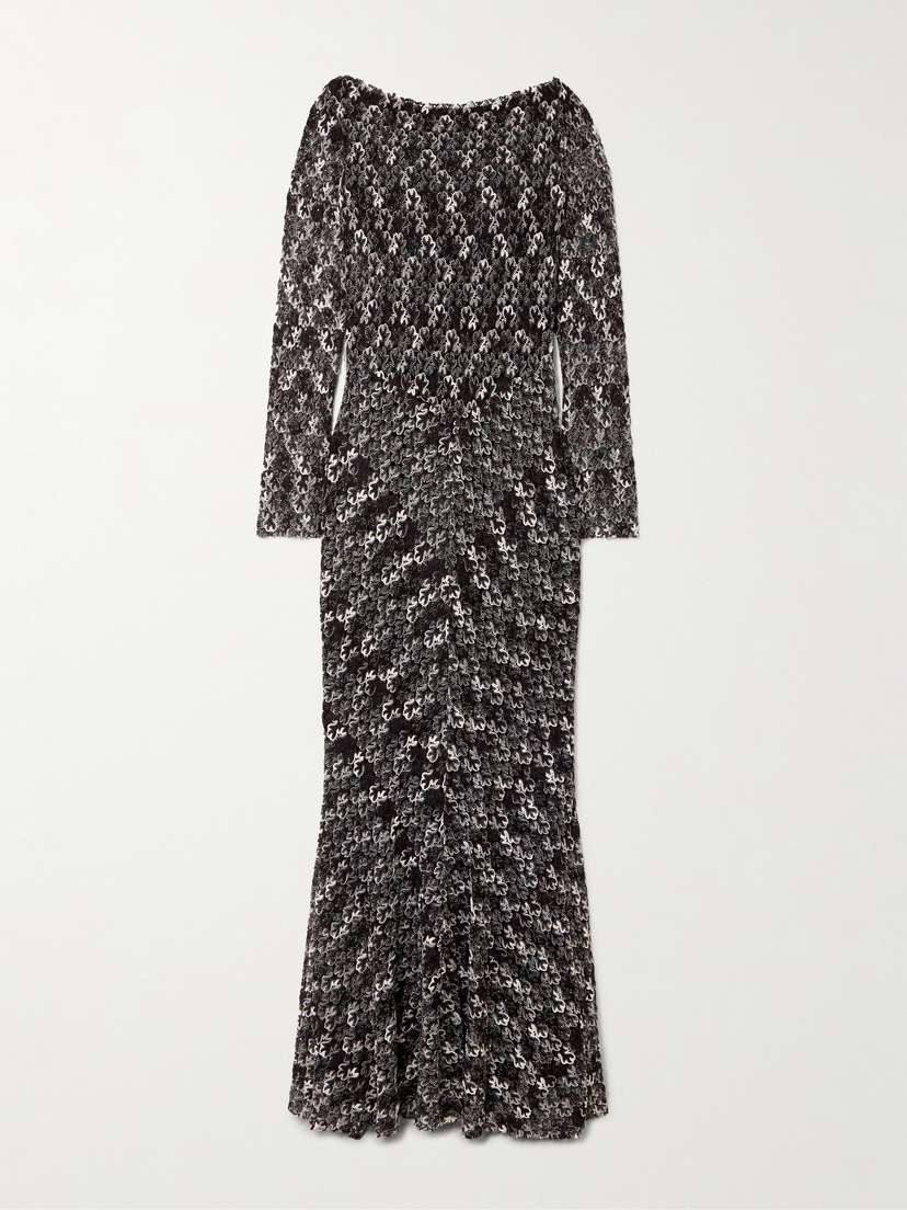 Missoni Metallic Crochet-knit Maxi Dress