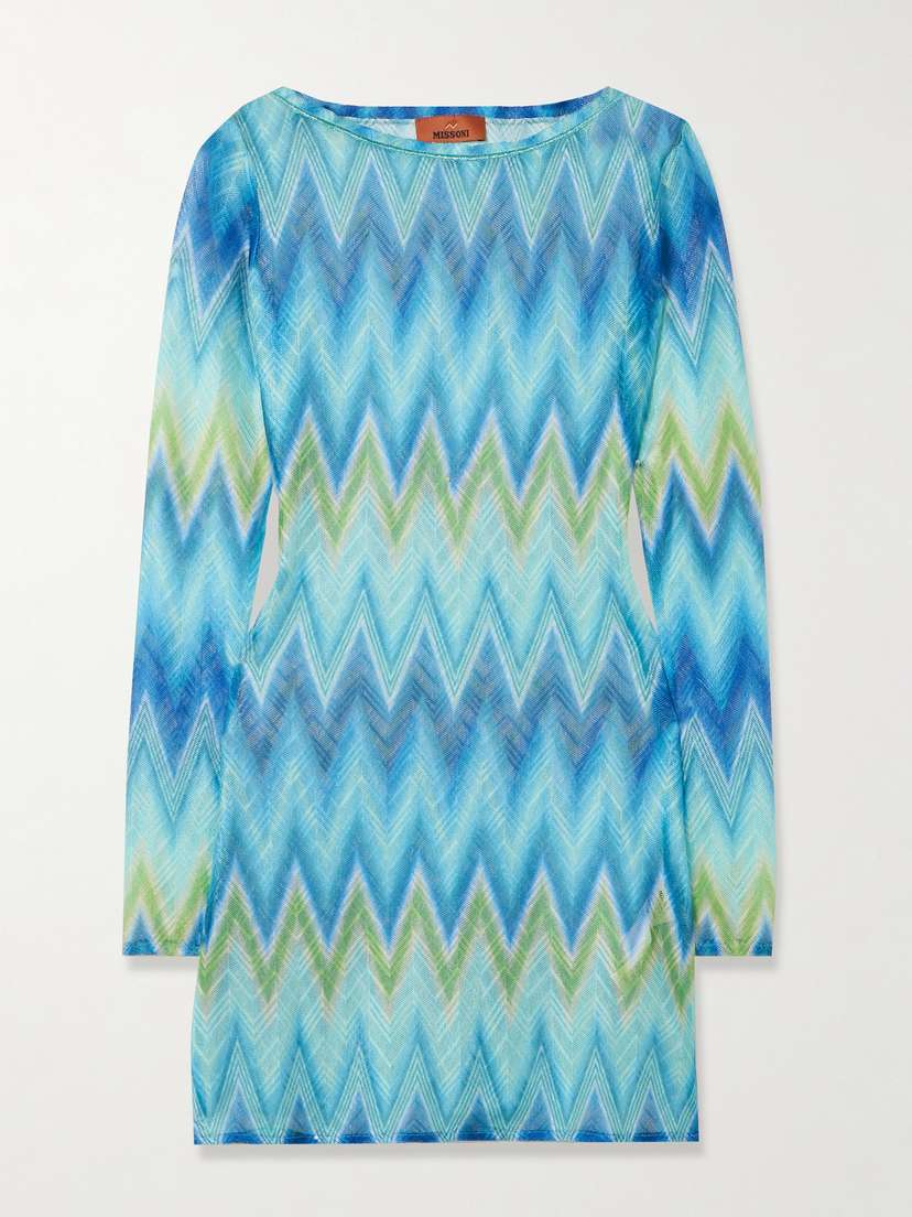 Missoni Printed Tulle Mini Dress