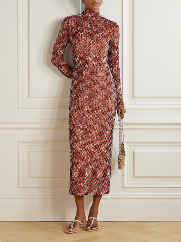 Missoni Space-dyed wool-blend midi dress