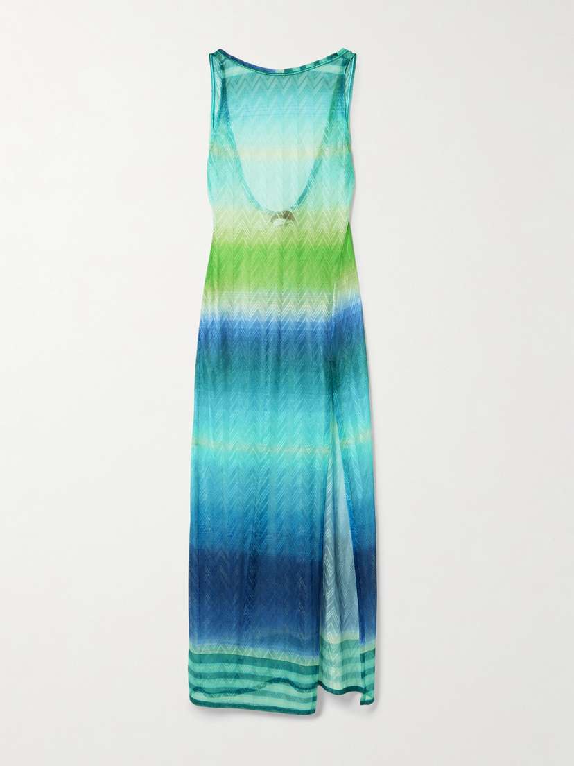 Missoni Dégradé Crochet-knit Maxi Dress