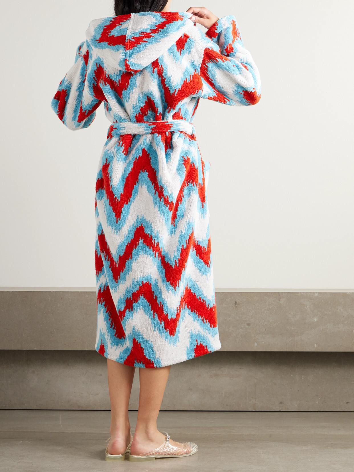 Missoni Belted Striped Cotton-terry Robe