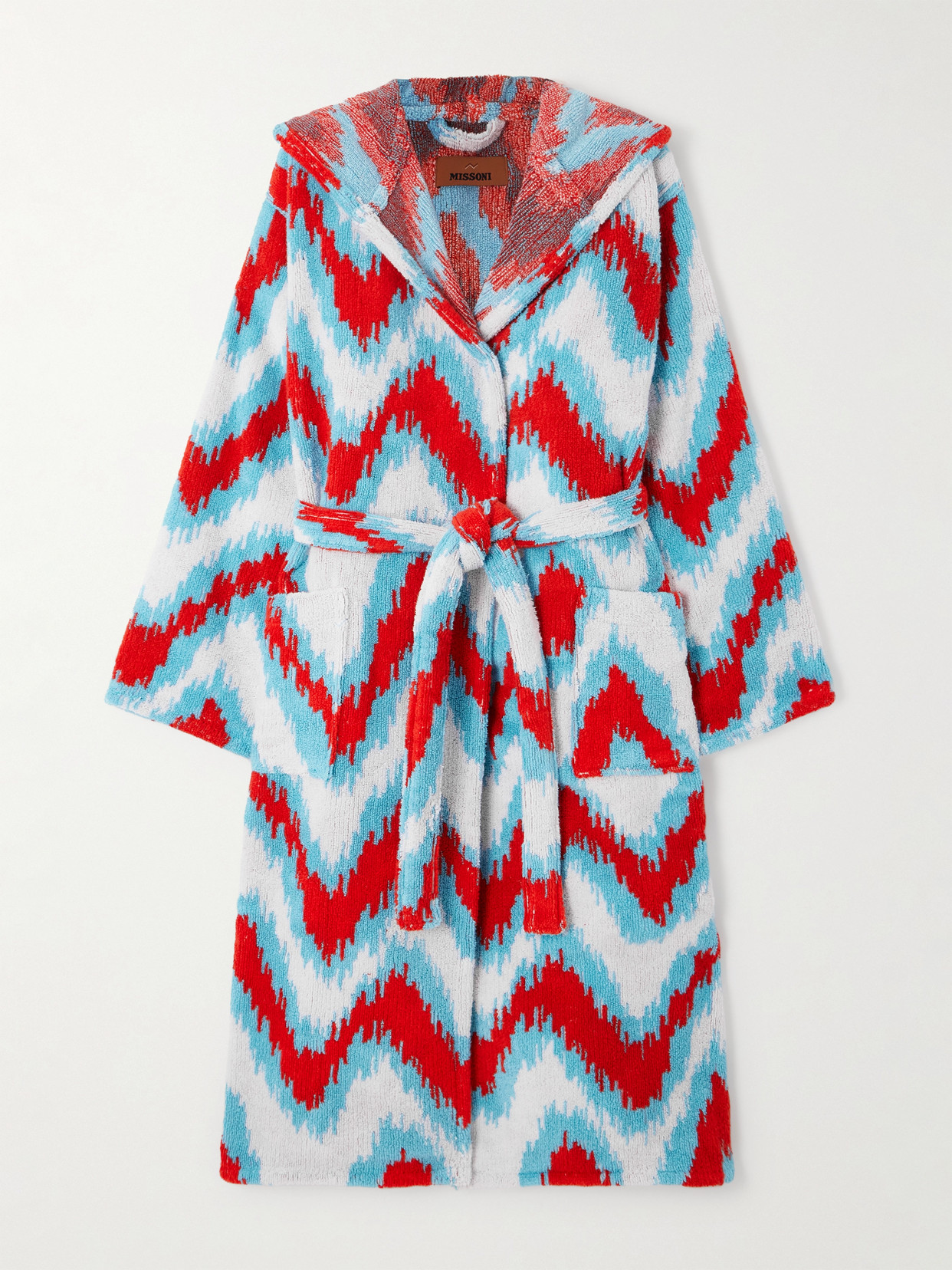 Missoni Belted Striped Cotton-terry Dressing Gown