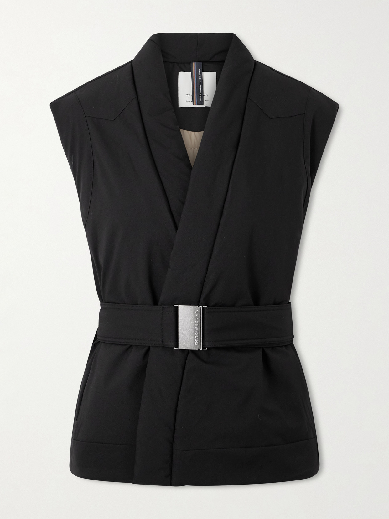 We Norwegians Western Belted Fringe-trimmed Ski Vest In Black