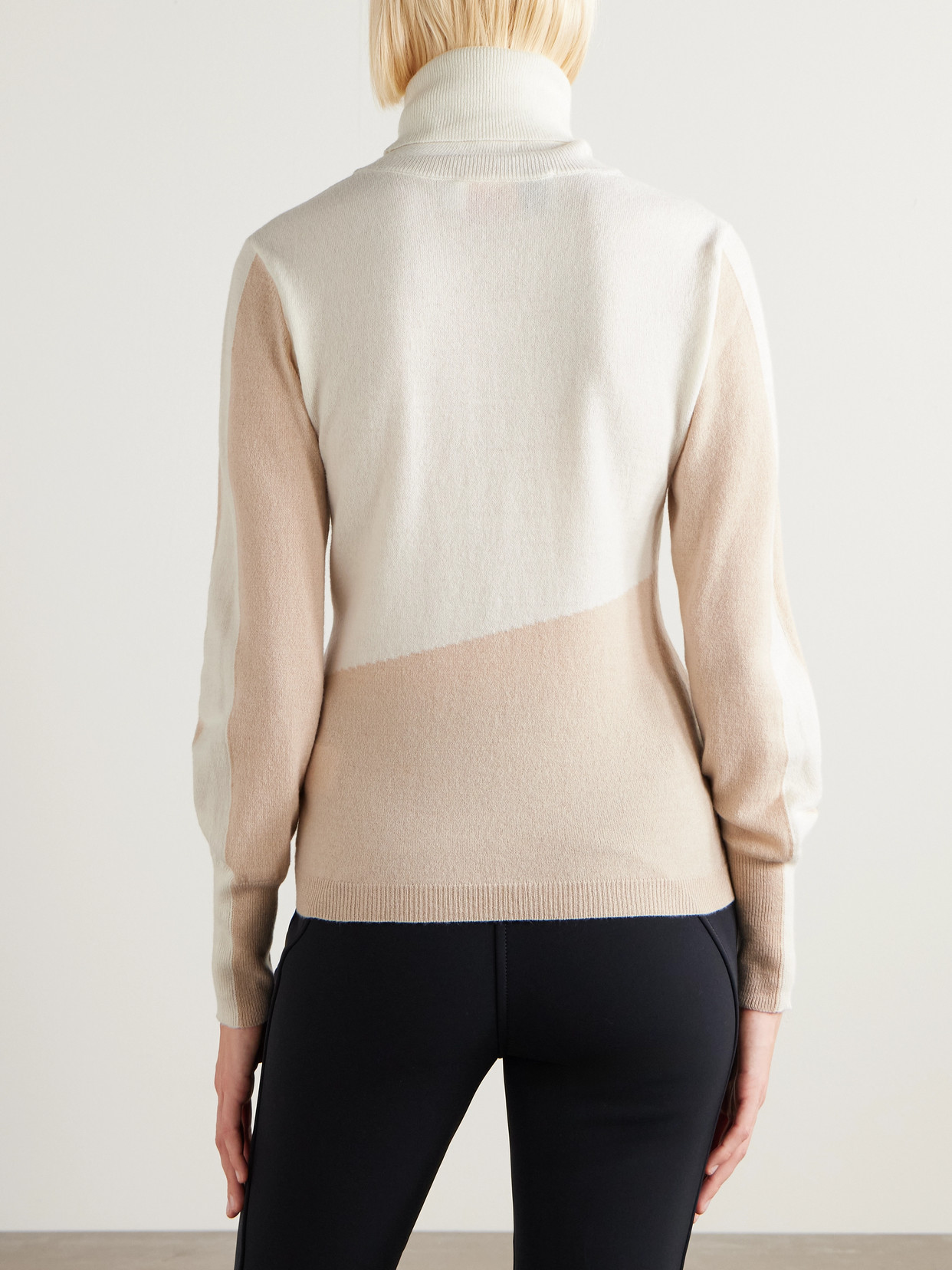 We Norwegians + Markarian Aprés Ski Embroidered Jacquard-knit Wool And Cashmere-blend Turtleneck Sweater In Neutral