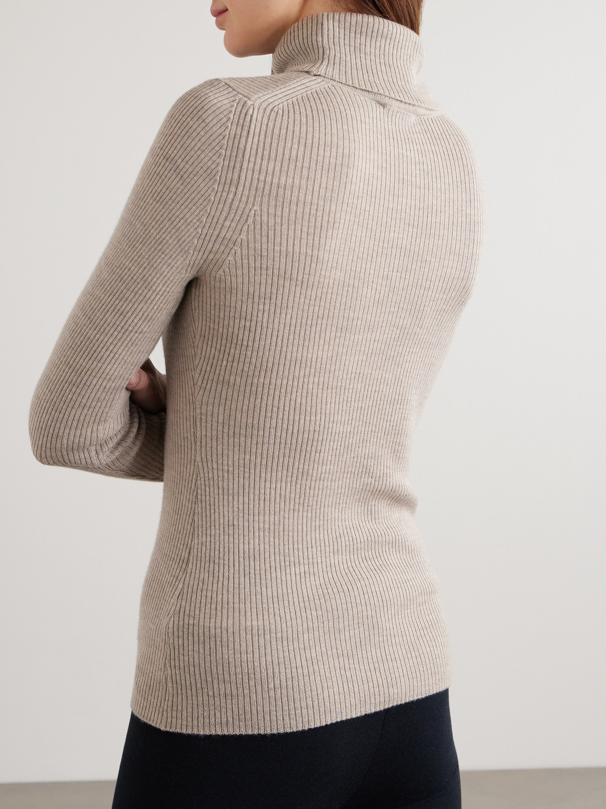 Geilo Ribbed Merino Wool Turtleneck Sweater