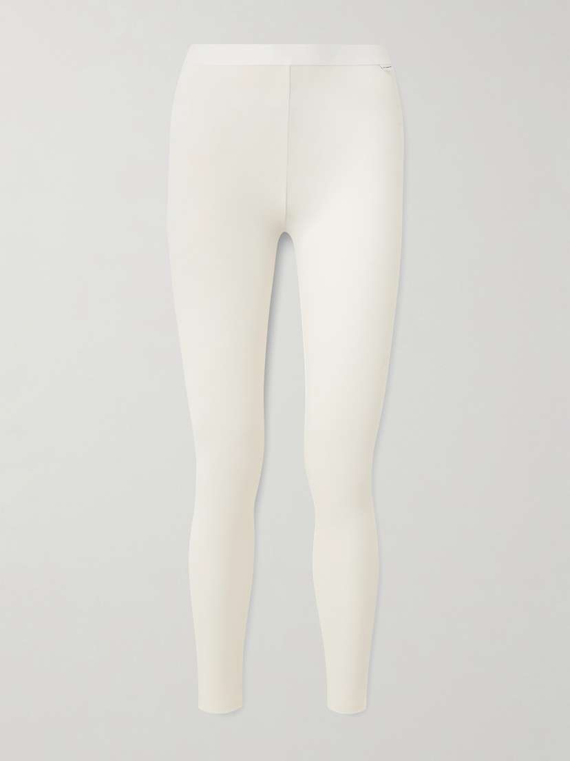 We Norwegians Bibi Printed Merino Wool-blend Piqué Leggings