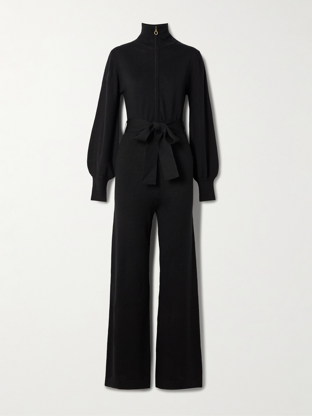 We Norwegians Geilo Belted Merino Wool Jumpsuit In Black