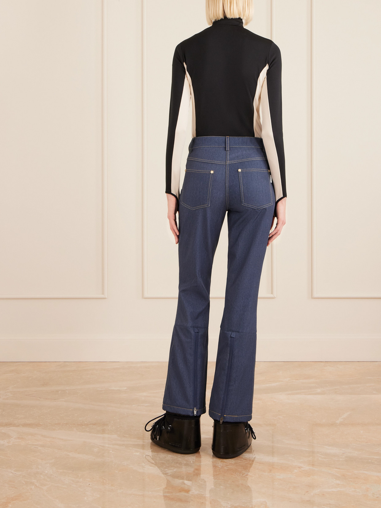 We Norwegians Western Flared Ski Pants In Blue