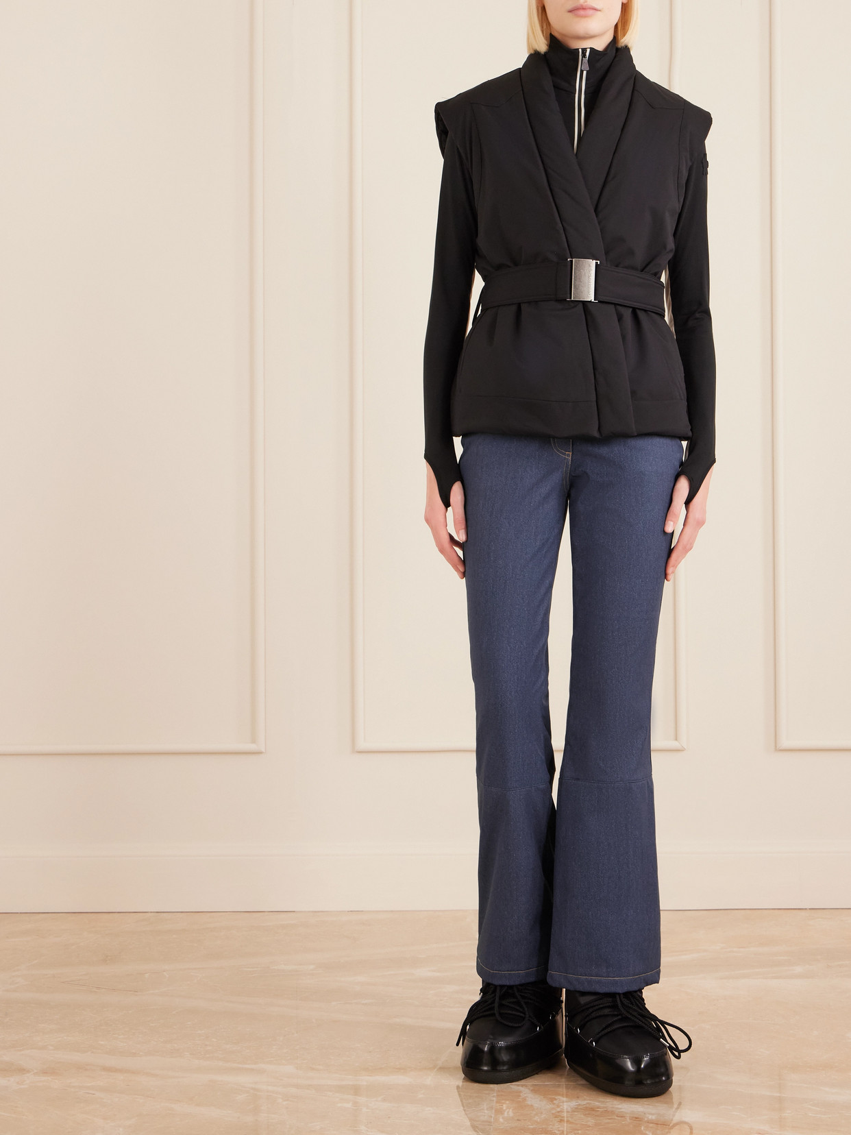 We Norwegians Western Flared Ski Pants In Blue