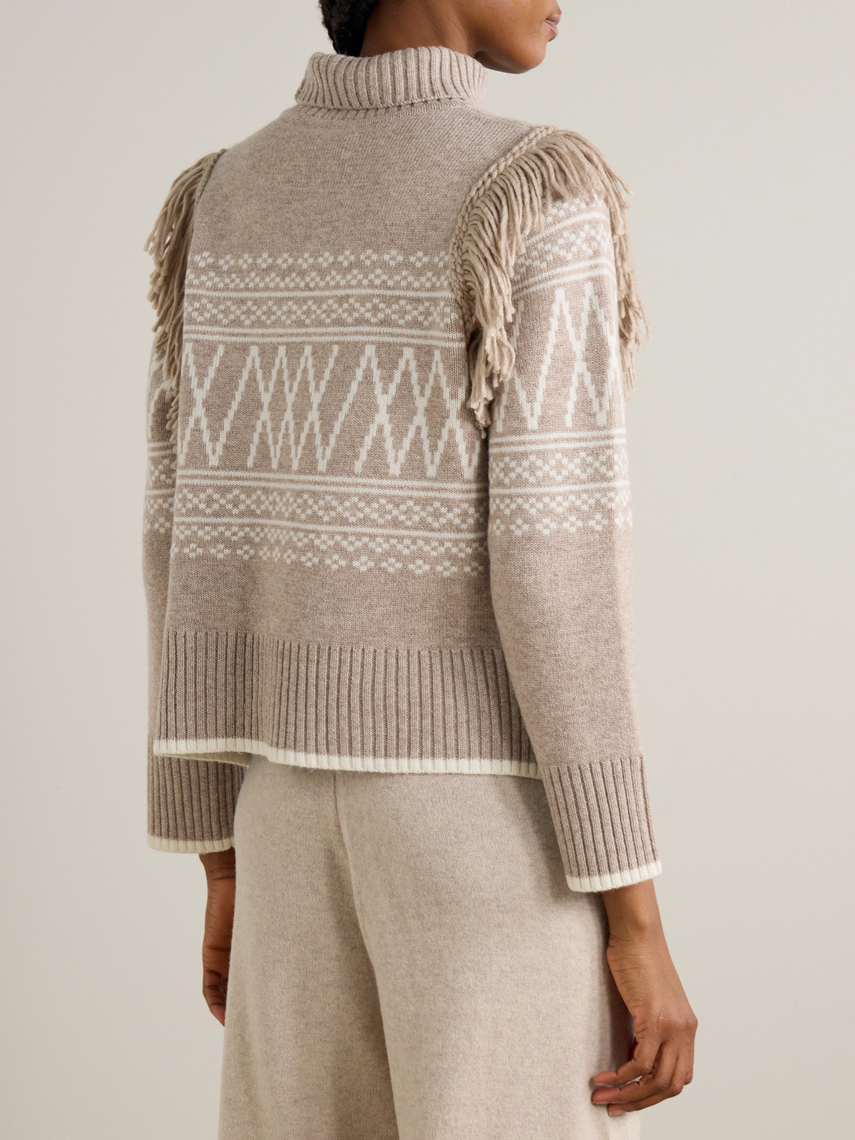 Setesdal Fringed Fair Isle Merino Wool And Cashmere-Blend Sweater