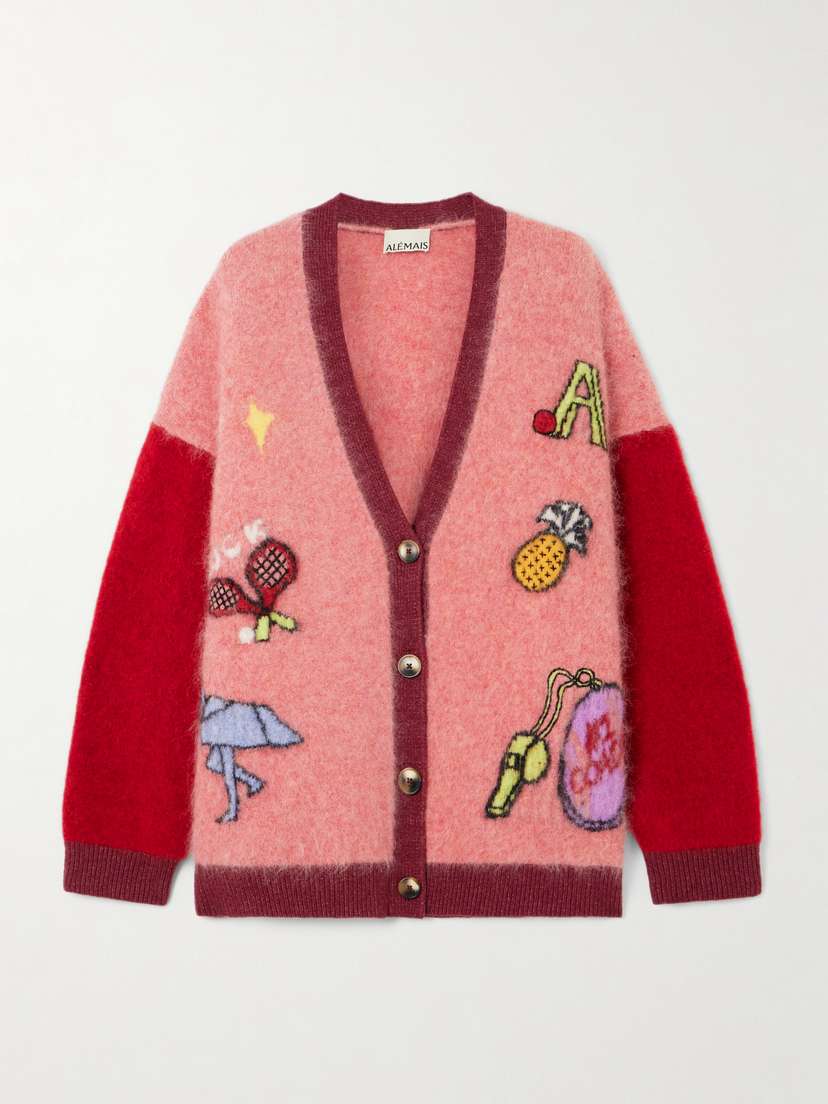 ALEMAIS + Anouk Colantoni Court Oversized Jacquard Cardigan