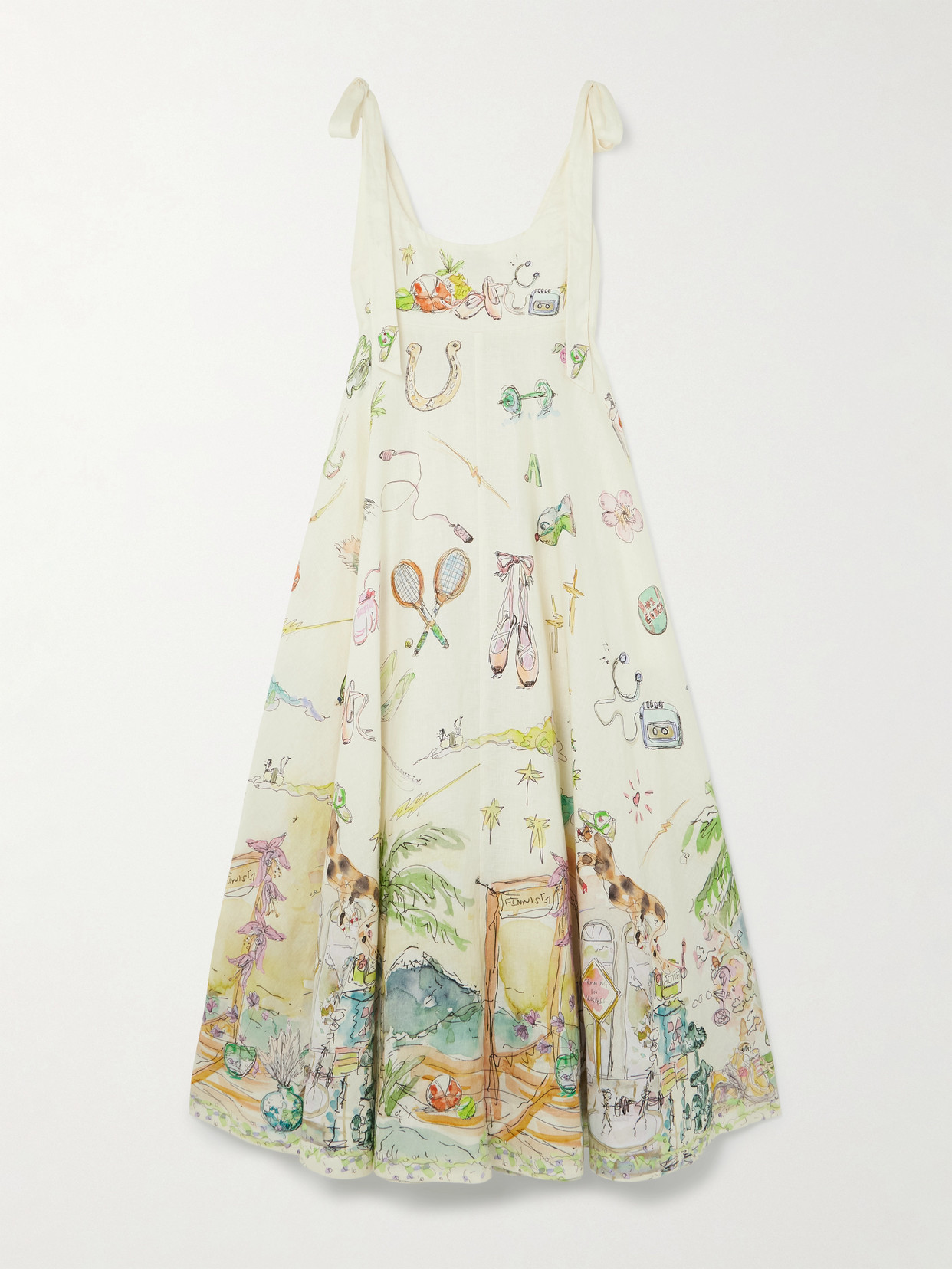 Alemais Anouk Colantoni Ballet Tie-strap Midi Dress