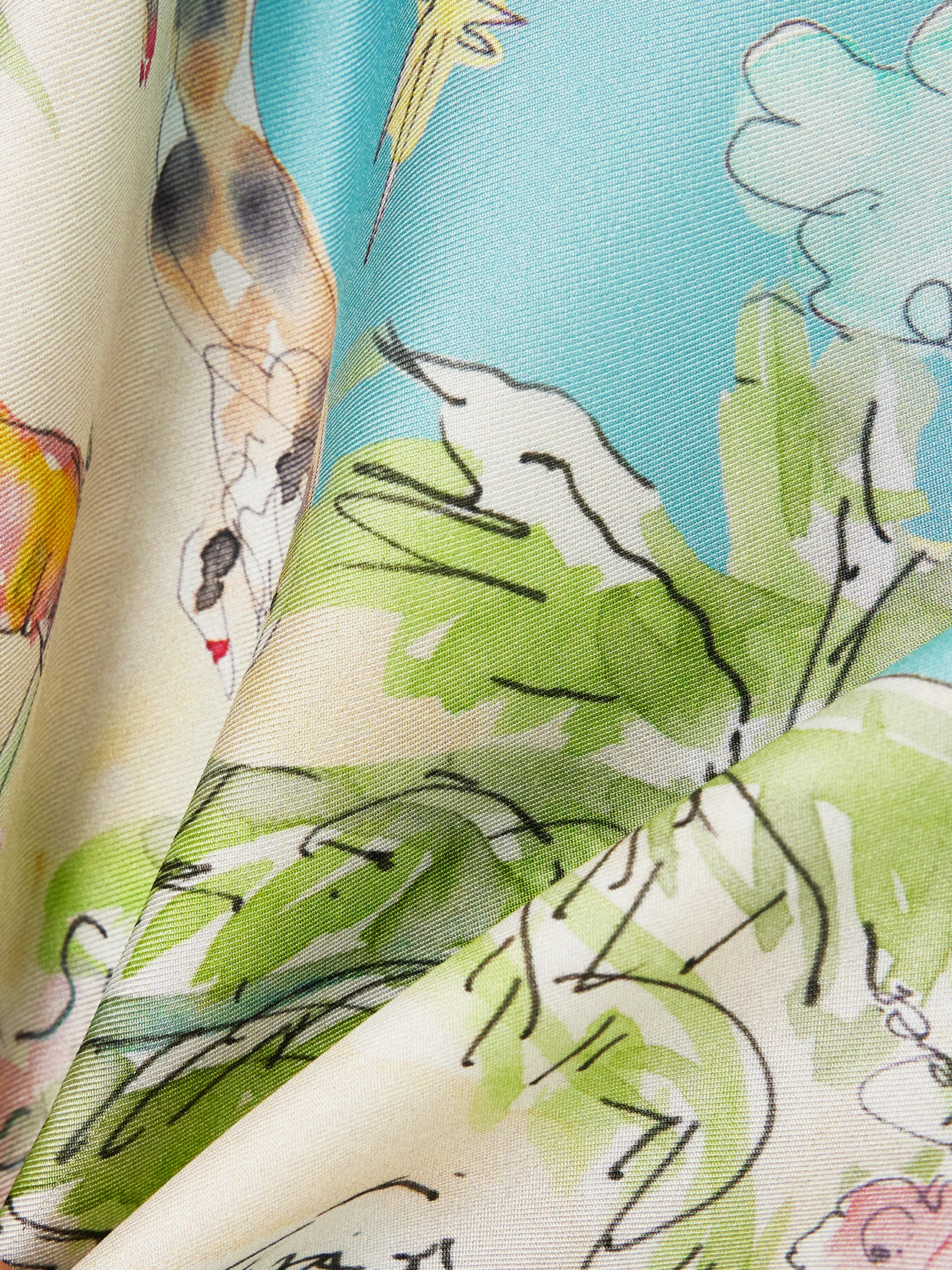Alemais + Anouk Colantoni Daria Cropped Tie-detailed Printed Silk-twill Camisole