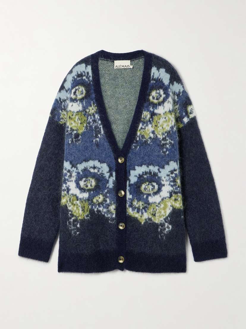ALEMAIS Madalena Oversized Jacquard Cardigan