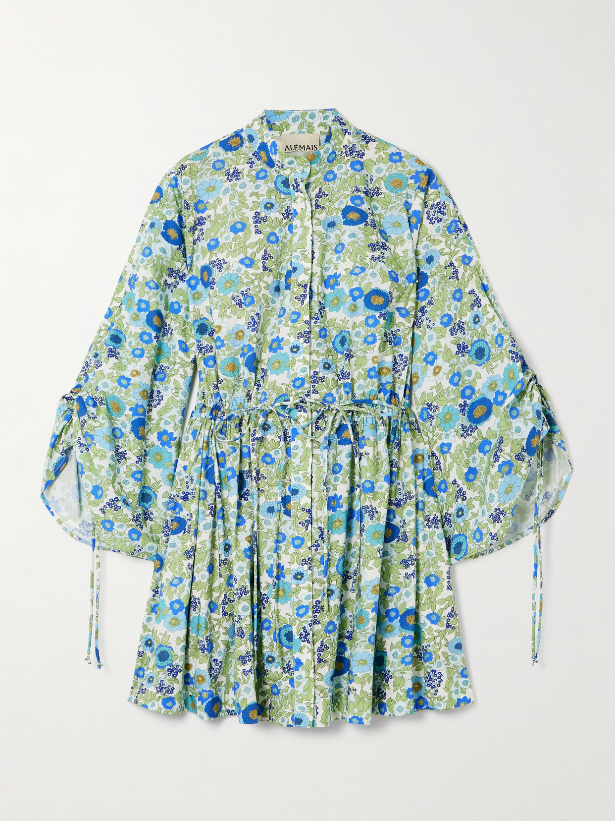 Alemais Pam Floral-print Organic Cotton-poplin Mini Dress
