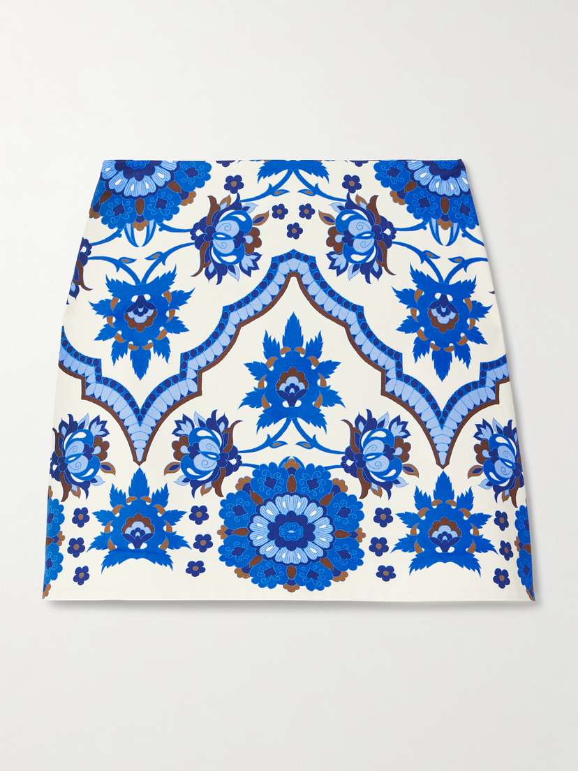 Cara Cara Chrissy Printed Cotton-blend Sateen Mini Skirt