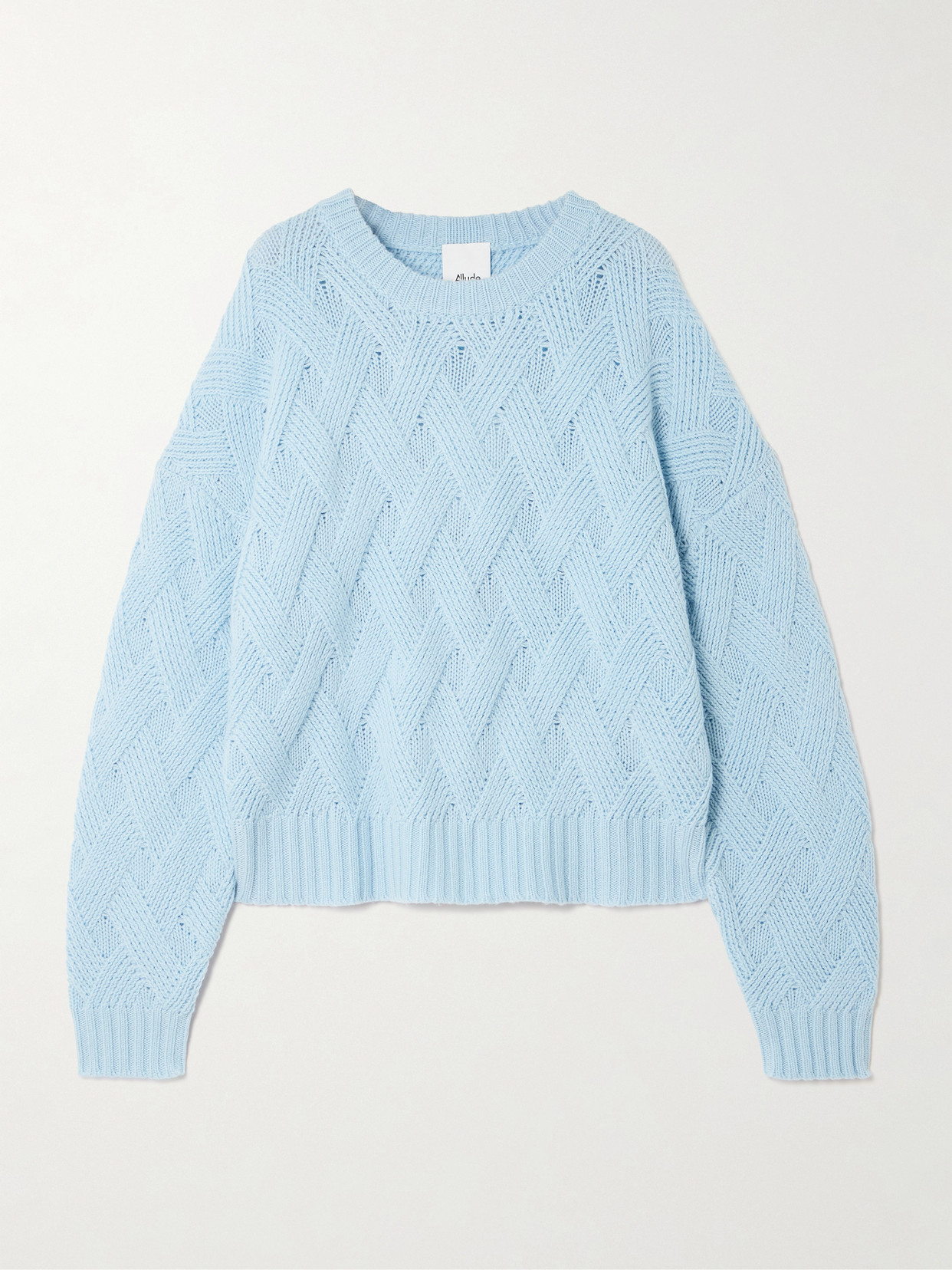 Allude Wool And Cashmere-blend Sweater In Blue