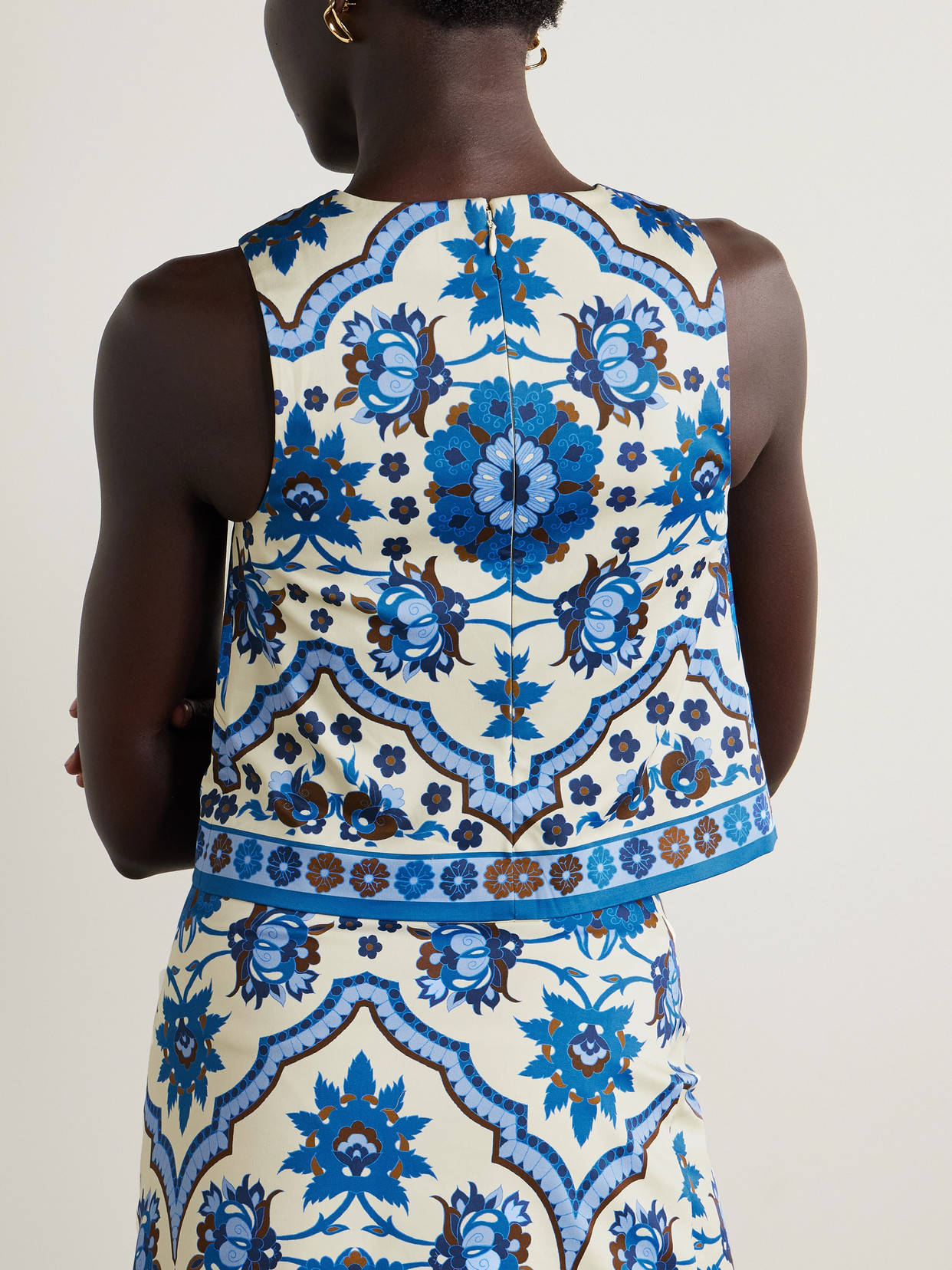 Cara Cara Mackenzie Printed Cotton-blend Tank
