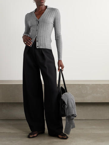 Allude Ribbed wool cardigan