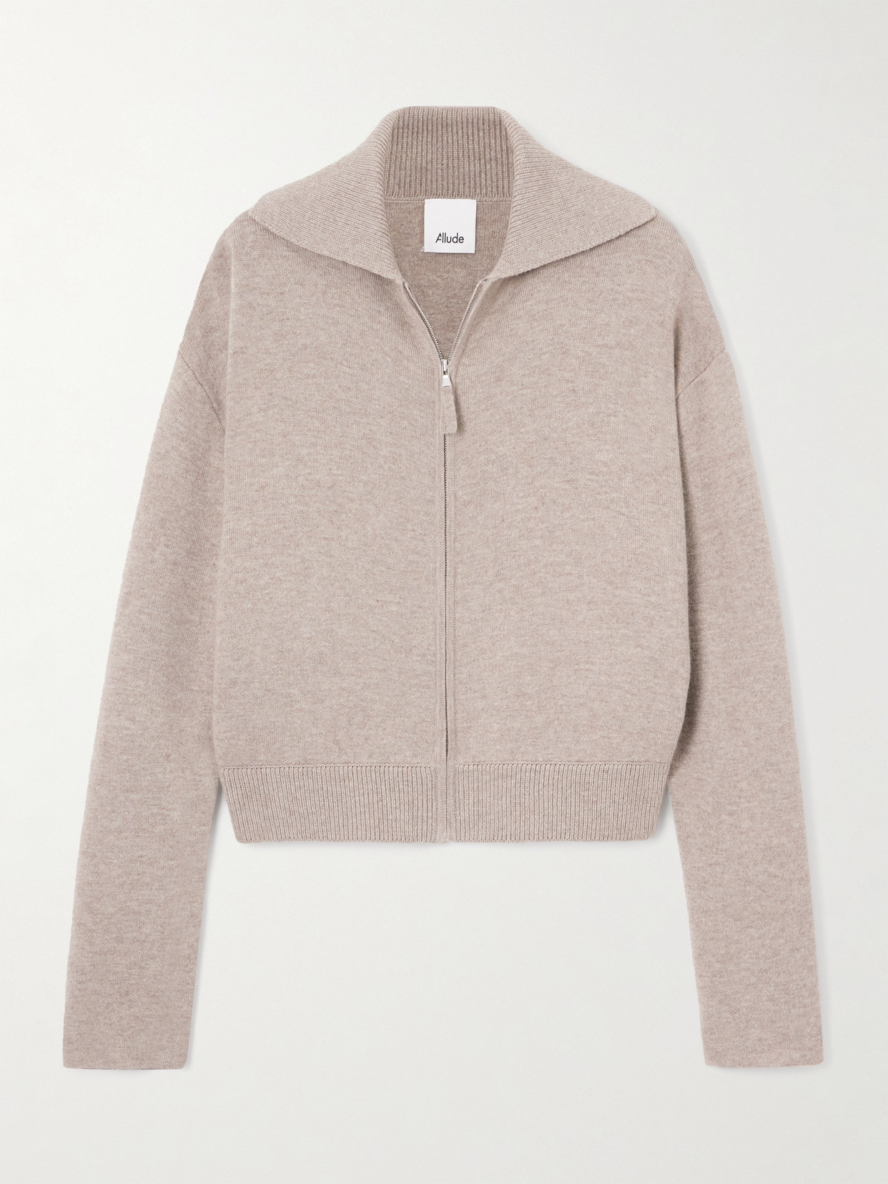 Allude Wool And Cashmere-blend Cardigan In Neutral