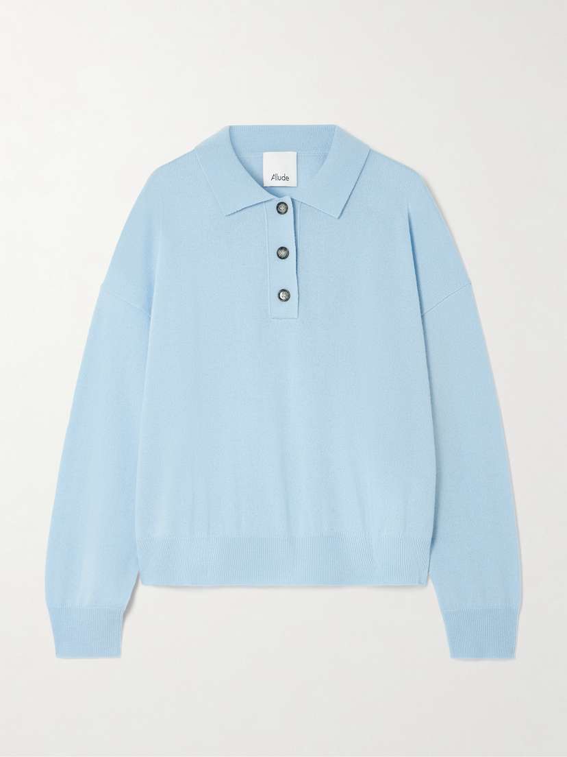 Allude Wool And Cashmere-blend Polo Sweater