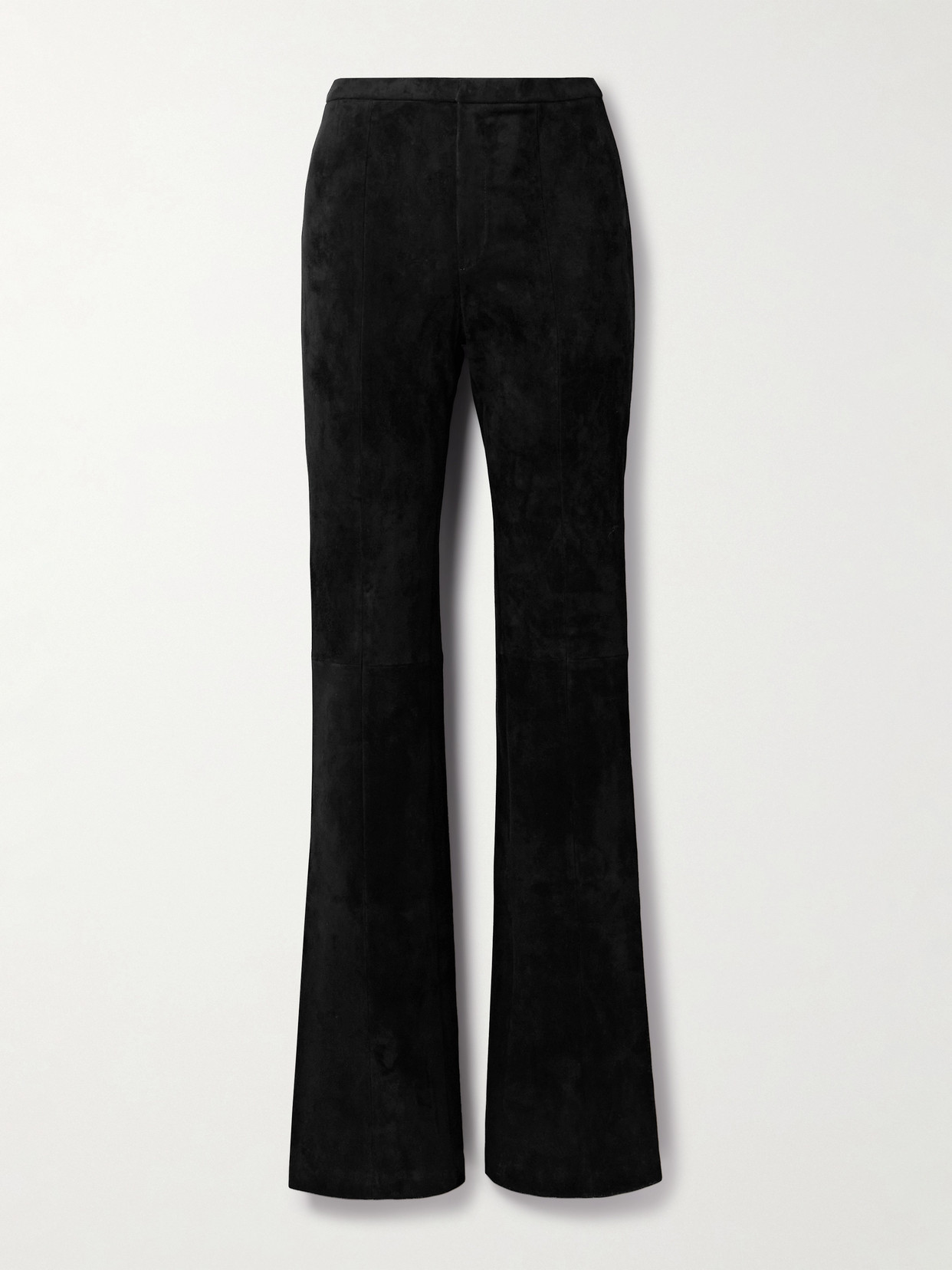 Stouls Icham Suede Straight-leg Pants In Black