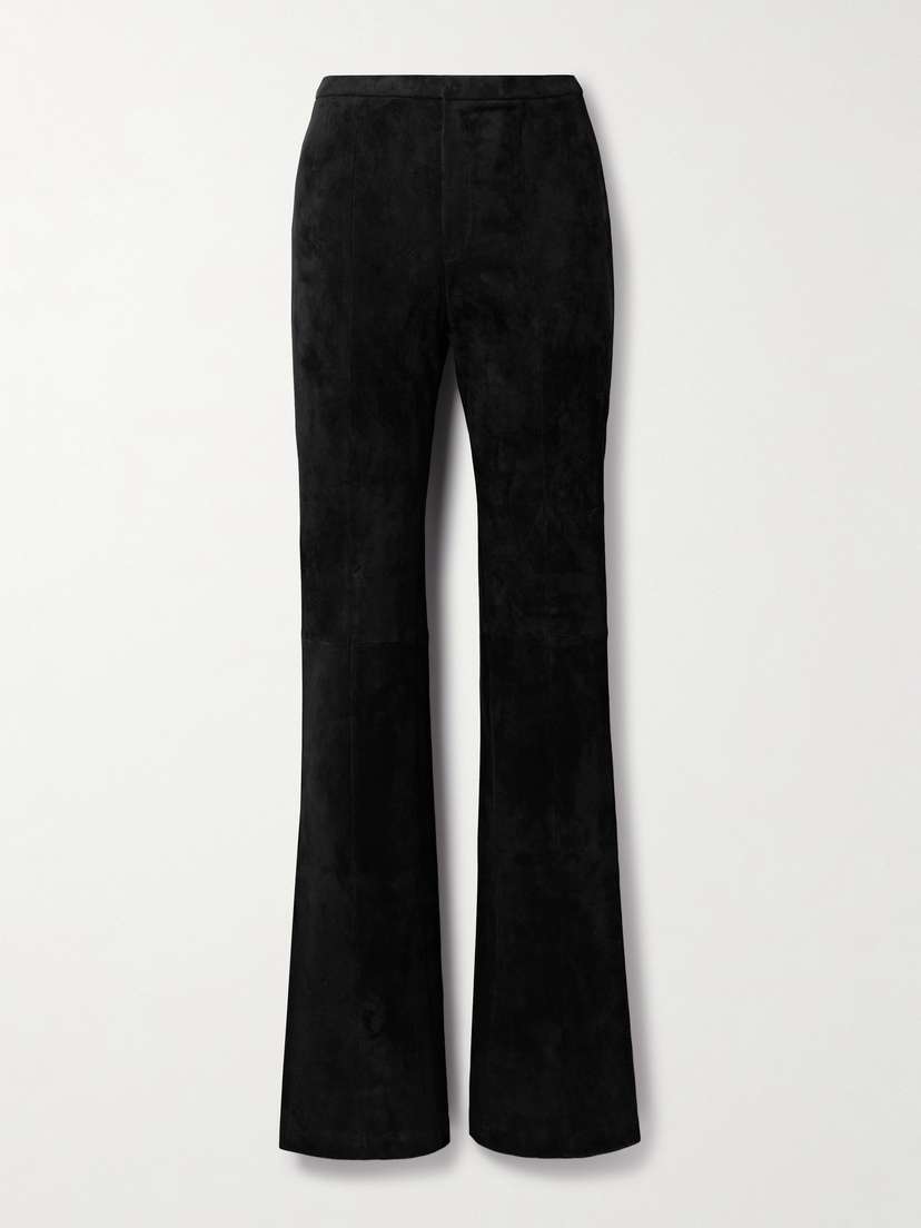 STOULS Icham Suede Straight-leg Pants