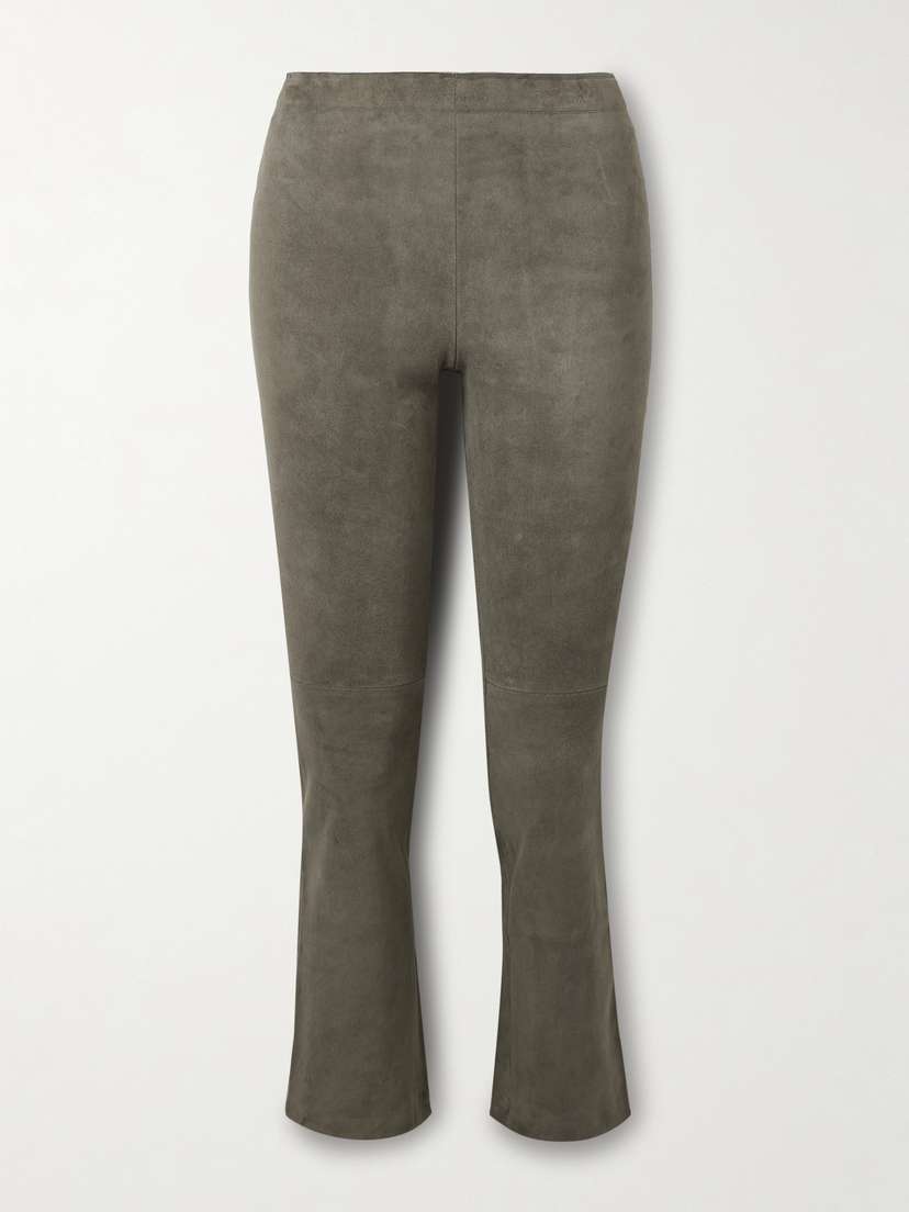 STOULS Jp Twenty Cropped Suede Flared Leggings