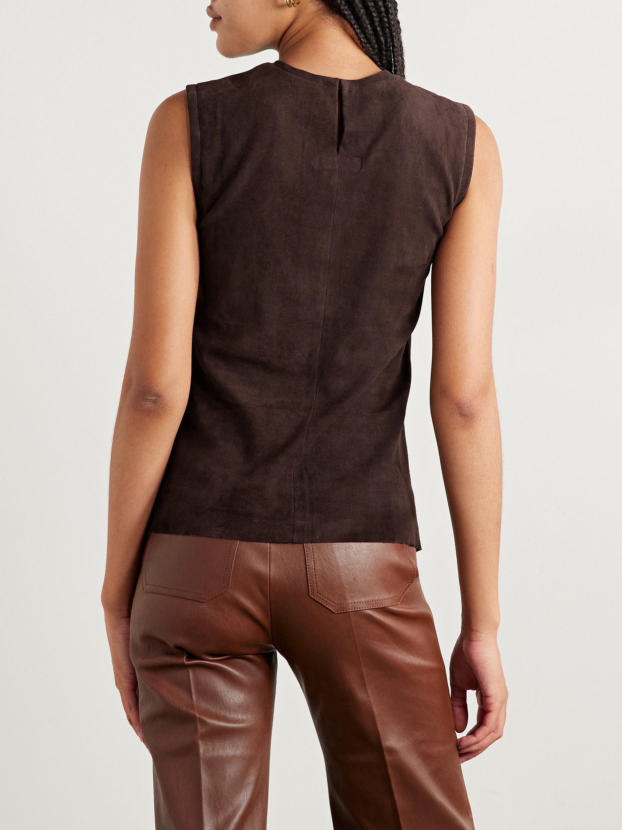 Stouls Miuccia Suede Tank In Brown