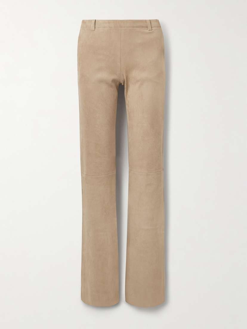 STOULS Oswald Suede Straight-leg Pants