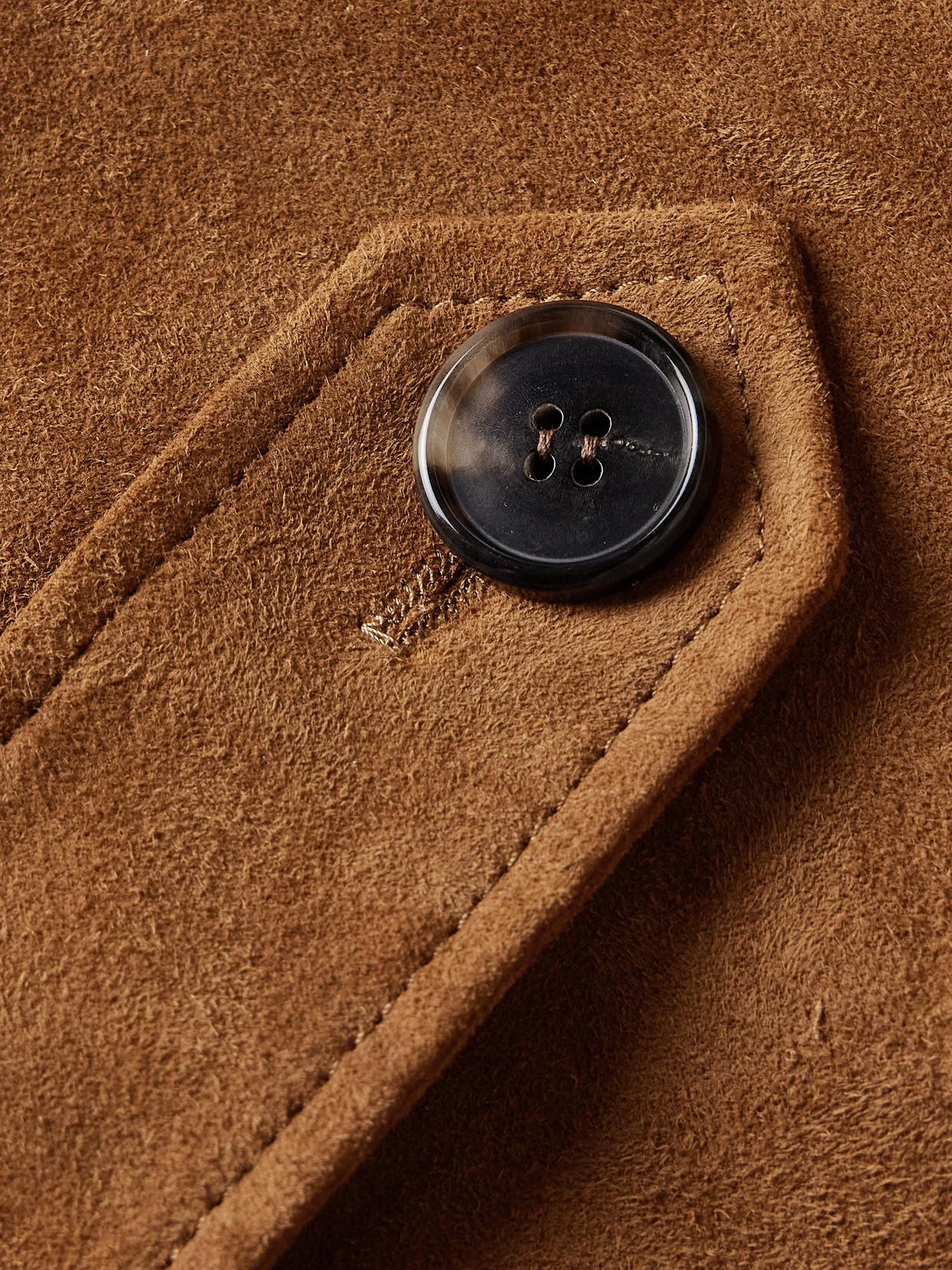 Stouls Alfi Belted Cropped Suede Jacket In Brown