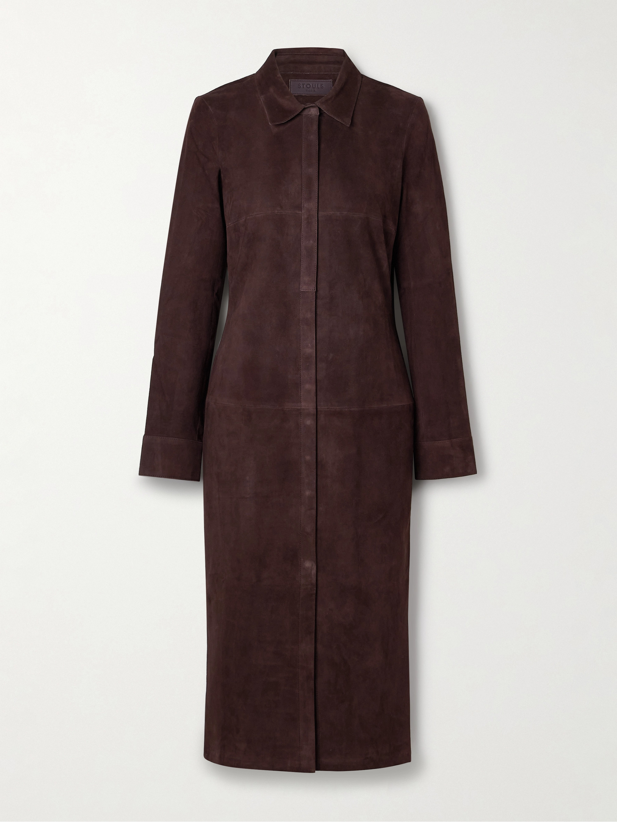 Stouls Becky suede midi shirt dress