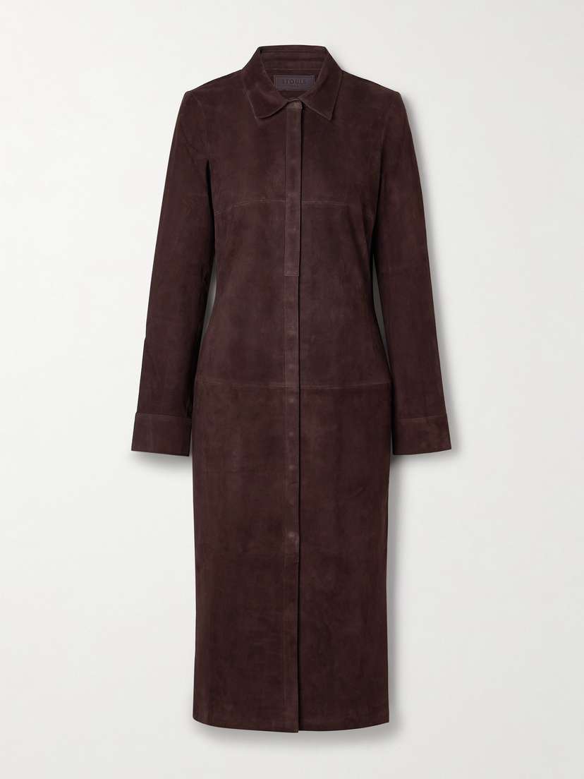 STOULS Becky Suede Midi Shirt Dress